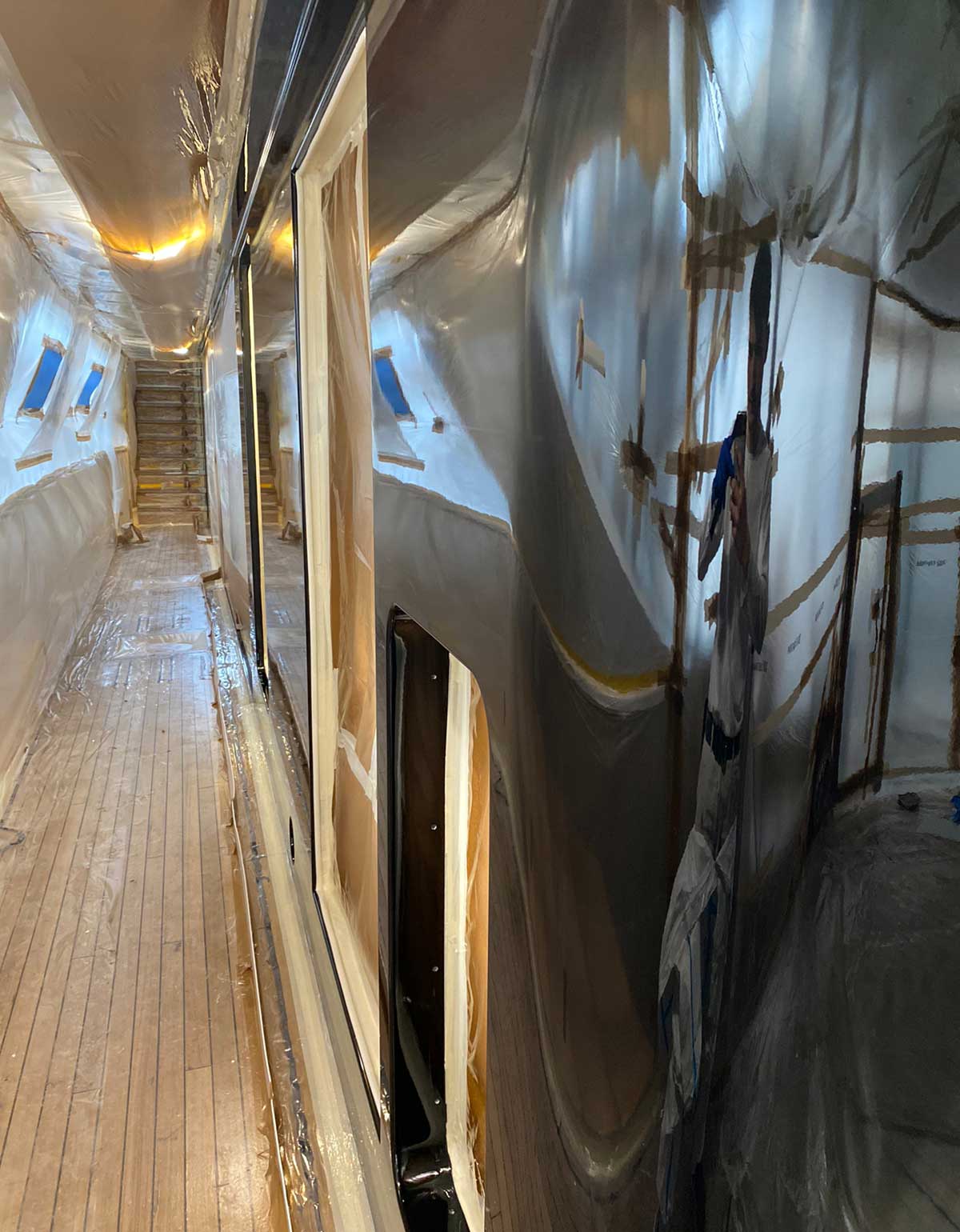 Luxury yacht detailing