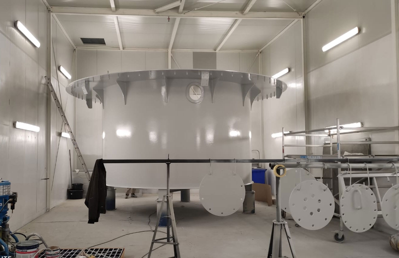 70 wind turbine bases blasting and painting project in the Netherlands