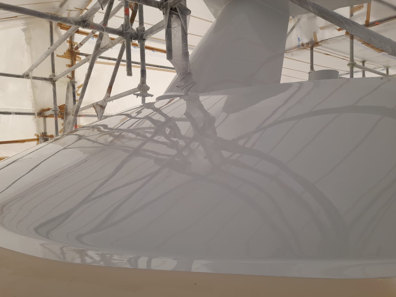 37 metre yacht superstructure refit at STP Mallorca