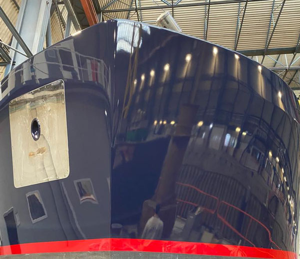 30 metre barge hull full repaint and corrosion treatment project
